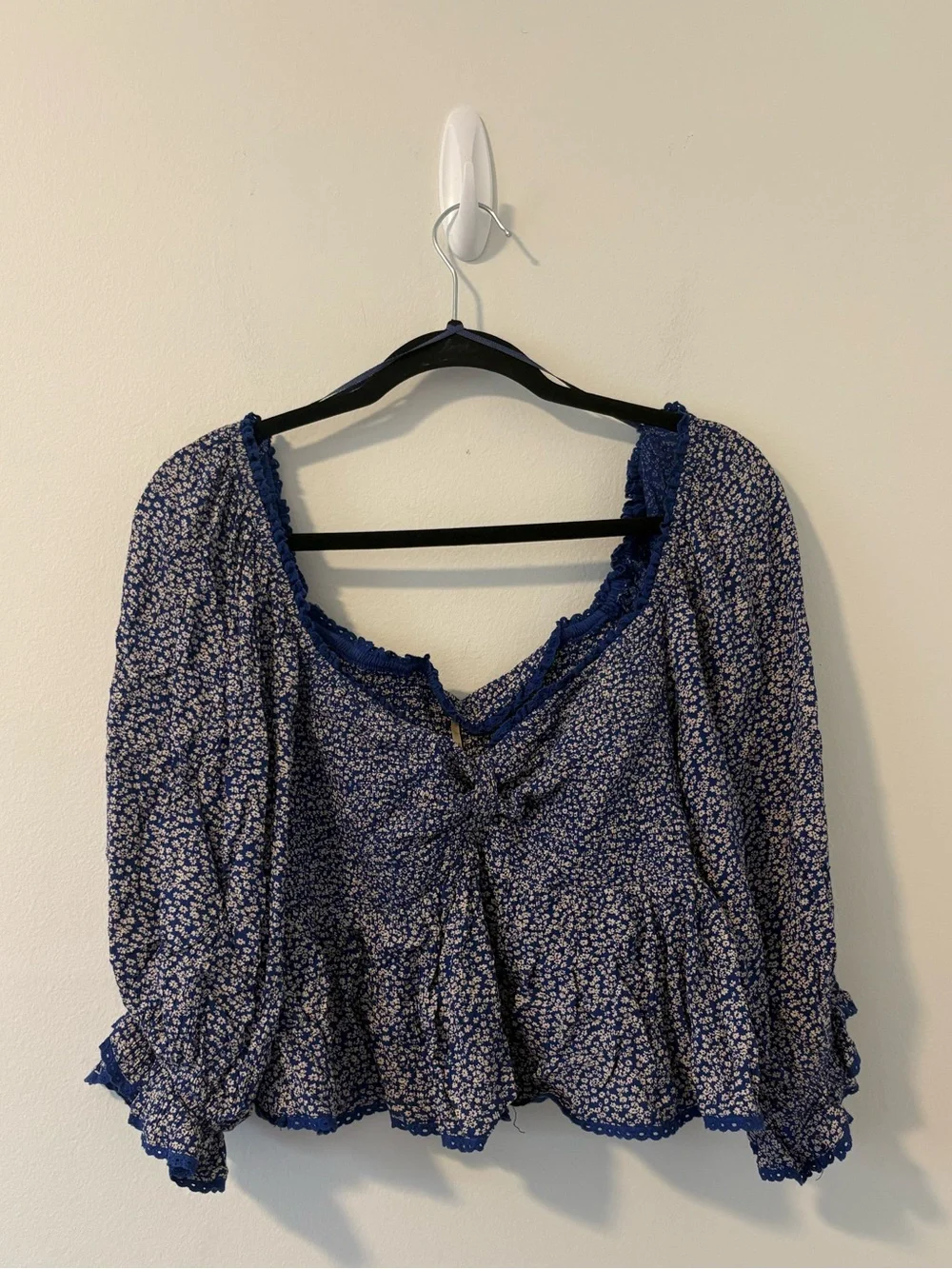 Free People Britnee Floral Blouse Large